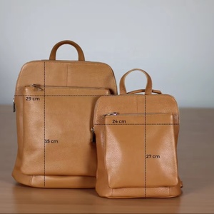 Soft Finish Durable Structure Handmade PU <b>Leather</b> <b>Laptop</b> <b>Backpack</b> Women Crossbody Premium Quality Sustainable Waterproof Lady - Product Image 1