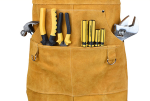 PU Sleeveless Bib <b>Apron</b> with Multiple Pockets Lightweight & Durable for Work Use Orange Color - Product Image 6