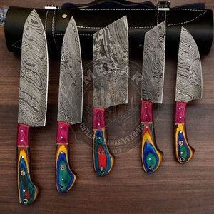 Nouvel ensemble de couteaux de cuisine professionnels en acier Damas, vente en gros à bas prix - Product Image 2
