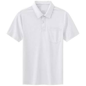 เสื้อโปโลกอล์ฟทรงปกติ ผ้าฝ้าย 100% โลโก้สั่งทำได้ กระเป๋าเสื้อแบบกำหนดเองด้านหน้า ดีไซน์ใหม่ น้ำหนักเบา - Product Image 6