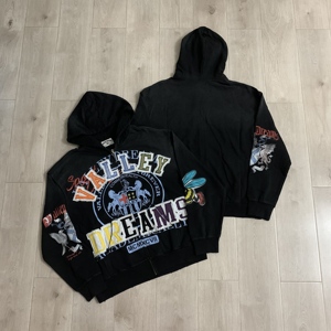 Sudadera con Capucha Personalizada para Hombre, Color Caqui, con Cierre, de Algodón Estampado, Corte Regular, Estilo Casual Urbano, Otoño Invierno, Fabricante OEM ODM - Product Image 5