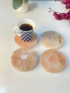 Natural Pink Agate Polished <b>Drink</b> <b>Coasters</b> Set of 4 Handmade Tea & Coffee Cup <b>Coasters</b> Wholesale Available - Product Image 4