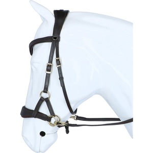 Bridon de cheval rembourré noir et bleu de qualité supérieure avec rênes, pour le saut d'obstacles et l'entraînement, équipement équestre - Product Image 2