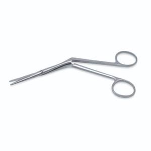 Ciseaux chirurgicaux réutilisables Heymann ENT professionnels de qualité supérieure (argent) en acier inoxydable courbé pour la rhinoplastie et les interventions nasales - Product Image 5