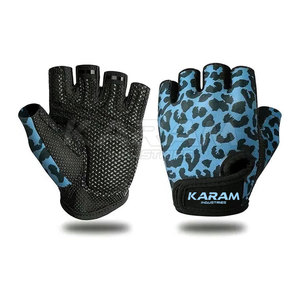 Guantes de Fitness de Cuero Sublimados con Diseño de Logotipo Personalizado, Transpirables, de Medio Dedo, Unisex, para Entrenamiento en Gimnasio, Servicio OEM - Product Image 4