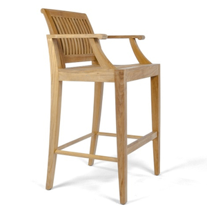 Modern Style High Dining Chairs Durable Outdoor with Teak <b>Wooden</b> <b>Frame</b> Material for Home Furniture Decoration - Product Image 5