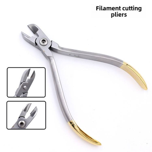 Pince coupante argentée à poignée ergonomique, instrument chirurgical dentaire manuel, classe I, certifié CE - Product Image 1