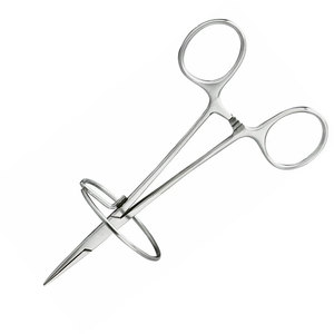 Holding Clamp Straight 130 mm with Slightly Toothed Jaws and <b>Spacer</b> Ring for Crown Protection Dental Instrument for Secure - Product Image 2
