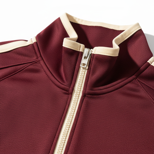 Chaqueta Casual Gruesa para Motocicleta para Hombre, Diseño de Parches a Rayas de Moda Otoñal, Cuello Alto, Cierre de Cremallera, Servicio OEM - Product Image 3