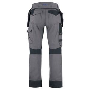 Pantalon de travail haute visibilité pour homme, blanc et gris, en polyester, certifié CE, réfléchissant, avec plusieurs poches, résistant à l'abrasion, uniforme - Product Image 4