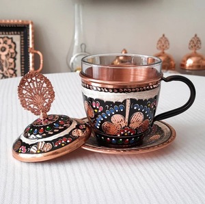 Taza y Vaso de Cobre Puro de Doble Pared, Hechos a Mano, Tradicionales, Ayurvédicos, para Uso Diario - Product Image 3