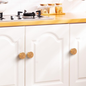 Rattan <b>knobs</b> for furniture fitting great quality hand-made door <b>knob</b> cabinet pull <b>dresser</b> handle - Product Image 6
