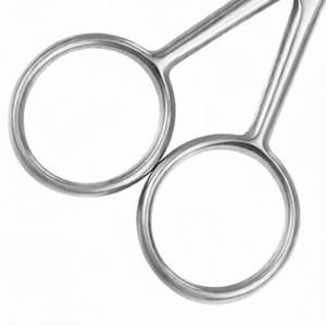 Ciseaux à nez droits de 4,5 pouces en acier inoxydable tranchant pour le soin du visage, la coupe des poils du nez et des oreilles, à pointe incurvée, durables - Product Image 4