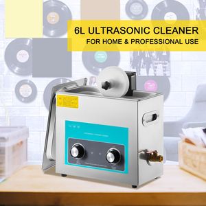 Nettoyeur de disques vinyles à ultrasons 6L 40kHz avec commande par bouton, machine de nettoyage ultrasonique domestique pour 4 disques vinyles - Product Image 2