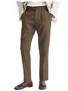 Pantalones de lino para hombre, corte recto, resistentes a las arrugas, ligeros, transpirables, con frente plano, informales, con cintura expandible para el verano - Product Image 5