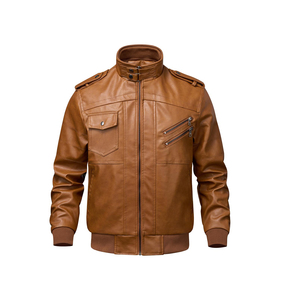 Unique Design Bestselling High Manufactured Winter <b>Jacket</b> For Men <b>Slim</b> <b>Fit</b> Stylish Winter Fashionable Leather <b>Jackets</b> For Men - Product Image 2