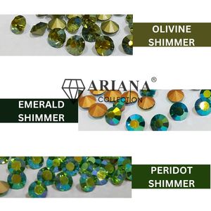 Piedras de Cristal Chaton Premium ARIANA con Reverso Puntiagudo, Brillo Olivino, Brillo Esmeralda, Brillo Peridoto para Joyería y Prendas - Product Image 6