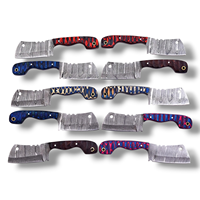 Lot de 20 couteaux tactiques en acier Damas avec manches en bois Pakka, lames fixes de 7 pouces, couteau EDC