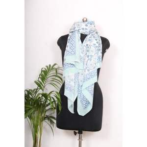 Pareo de Algodón Estampado a Mano Único de la India, Elegante Pareo para Mujer, Pañuelo de Playa, Chales Cómodos, Chales Tradicionales - Product Image 2