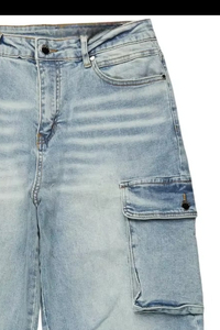 Pantalon en jean pour homme sur mesure, imprimé, en coton de haute qualité, délavé léger, coupe ample, grandes tailles, vente en gros, haute qualité - Product Image 3