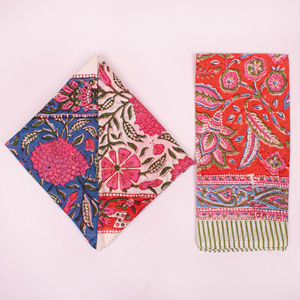 Summer Wrap Hand Drawn Cotton <b>Square</b> <b>Scarf</b> Floral Pattern Vintage Style Skin Friendly Unisex Bandana - Product Image 5