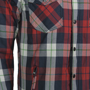 Camisa de Franela Estilo Café Racer Roja, Blanca y Azul, Camisa de Motociclista con Protección para Aventuras, Tallas hasta 5XL para Hombre - Product Image 4