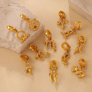 Charms for Jewelry Making with 18K Gold Plated Zodiac Pendants <b>Removable</b> Clasp for DIY Beach Bracelets - Product Image 5