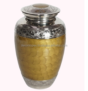 Personalized Adult Ashes Cremation Urn Handmade Eco-Friendly Metal with Modern Design for Home Decor - Product Image 1