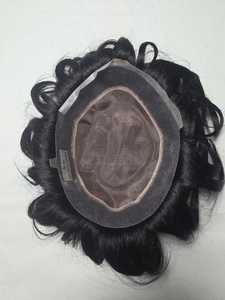 Perruque toupet en cheveux humains mono de qualité supérieure, origine Taz Hair Autriche, style Bangladesh, avec des ondulations naturelles et profondes - Product Image 5