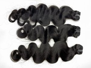 Lot de 3 extensions de cheveux humains vierges indiens, ondulés, couleur noire, aspect naturel - Product Image 3