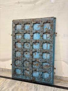 Porte en bois ancienne récupérée au patinage unique, idéale pour la cuisine, les repas en extérieur, la décoration intérieure, la chambre, le salon et les projets d'ameublement antique. - Product Image 3