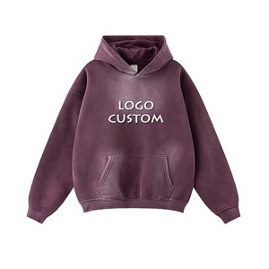 Sweat à capuche pour homme coupe oversize épaules tombantes style boxy fournisseur personnalisé faible MOQ 100 % coton polyester options d'impression et de broderie - Product Image 4