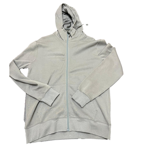 Veste polaire à capuche pour homme, couleur unie, fermeture éclair, style décontracté, pour l'automne, manches classiques, mélange de polyester et de coton - Product Image 6