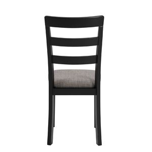 Set di 2 Sedie da Pranzo in Stile Rustico, in Legno Massello con Schienale Alto a Scala, Piedini Antiscivolo, Design Robusto per Uso in Cucina - Product Image 5