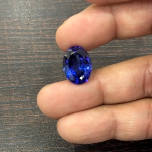 Tanzanite naturelle ovale bleue, pierre précieuse 15.91x11.86x7.88mm 10.97CT, certifiée GSI, qualité AAAA, pierre brute chauffée de Tanzanie - Product Image 5