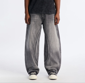 Mens Premium Quality Acidwash Lightweight Men's Jeans Pants with Custom Logo & Color-Wholesale - Product Image 1