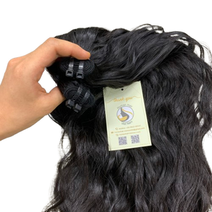 100% Naturel Ondulé Brut Vietnamien Cheveux Bundles Double Dessiné Bundle Extensions de Trame de Cheveux Humains - Product Image 1