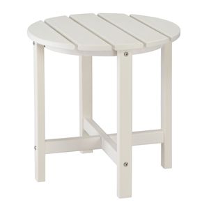 Tavolino Rotondo in HDPE Bianco a Strato Singolo 46*46*46cm per Arredamento Soggiorno - Product Image 4