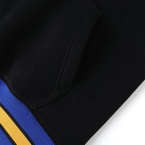 Sweat à capuche d'hiver noir SGRho avec broderie chenille lettres grecques, vêtement de sororité, pull en molleton de coton premium, style universitaire - Product Image 6