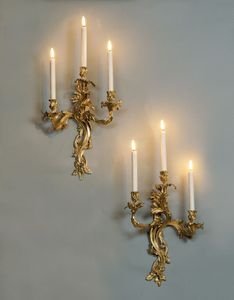 Royal Venetian Baroque <b>Wall</b> <b>Sconce</b> Luxury Decorative <b>Wall</b> <b>Light</b> with Handcrafted Mirror Details, Ornamental Brass Finish, - Product Image 1
