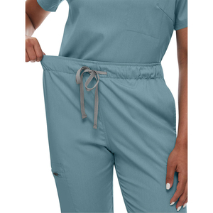 Nouvel ensemble de tenues médicales 2026 pour femmes, col en V, pantalon jogger, respirant et extensible, pour clinique, spa et travail, uniforme de spa, en vente - Product Image 6