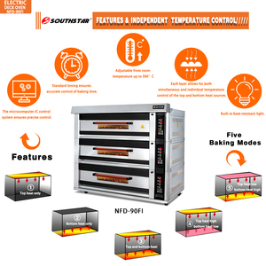 Horno Eléctrico Comercial de 3 Niveles <span class=keywords><strong>para</strong></span> Pan, Pizza y Pasteles, Venta Directa de Fábrica Southstar, con Panel Digital, <span class=keywords><strong>para</strong></span> <span class=keywords><strong>Panadería</strong></span> - Product Image 5