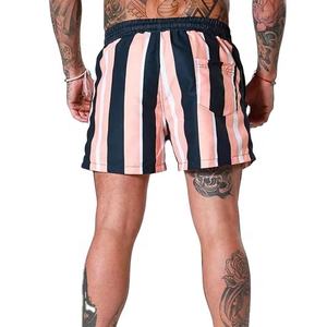 กางเกงขาสั้นแนวสตรีทฮิปฮอปลำลองคุณภาพสูงสำหรับผู้ชายพิมพ์โลโก้ตามสั่งระบายอากาศได้เอวยางยืดปักตกแต่ง - Product Image 4