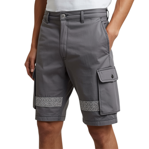 Pantalones Cortos Cargo para Hombre, Estilo Refinado, con Diseño Geométrico y Estilo Casual Premium - Product Image 1
