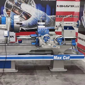 Extra Heavy Duty CNC <b>Lathe</b>-7 Belt Driven 2-Axis Machine 100mm Spindle Bore 4-Station Turret Bhavya Machine <b>Tools</b> - Product Image 1