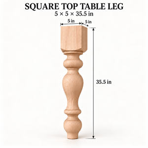 Pied de table en bois massif, pied de meuble en bois massif, forme de calebasse, style traditionnel, base de table robuste, utilisation à domicile ou au bureau - Product Image 2