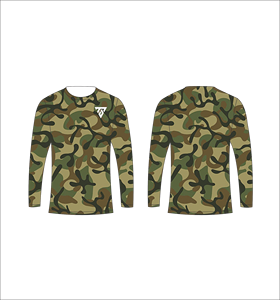 Camiseta de Manga Larga para Hombre, Camuflaje Verde Oliva, Diseño Abstracto de Bosque, Cuello Redondo, Estilo Casual, Ropa Deportiva, para Gimnasio y Entrenamiento - Product Image 1