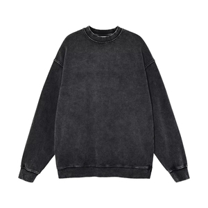 เสื้อสเวตเตอร์ผ้าฝ้ายคอตตอนสำหรับผู้ชายซักแบบกรดทำจากผ้าฝรั่งเศสเทอร์รี่มีฮู้ด & เสื้อสเวตเชิ้ตสำหรับผู้ชาย - Product Image 4