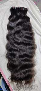 Extensions de cheveux humains indiens bruts de style birman, texture bouclée, tissage de cheveux Remy, ondulations profondes naturelles non traitées, cheveux coupés à la machine - Product Image 6