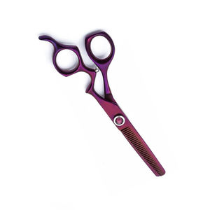 Professional Thinning Scissors Stainless Steel Blade Purple Hair Salon <b>Shears</b> Right Handed <b>Long</b> <b>Handle</b> - Product Image 5